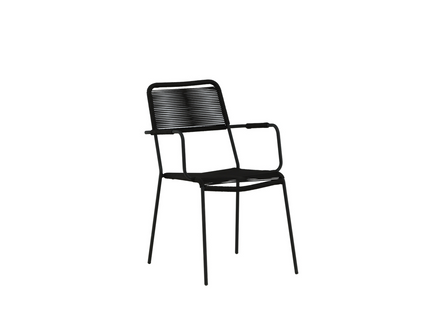 Venture Home Lindos Matstolar 2-Pack Svart Utomhus