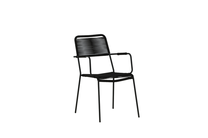 Venture Home Lindos Matstolar 2-Pack Svart Utomhus