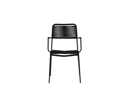 Venture Home Lindos Matstolar 2-Pack Svart Utomhus