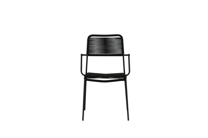 Venture Home Lindos Matstolar 2-Pack Svart Utomhus