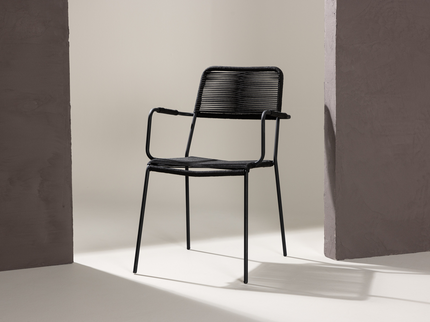 Venture Home Lindos Matstolar 2-Pack Svart Utomhus