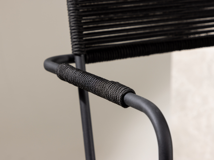 Venture Home Lindos Matstolar 2-Pack Svart Utomhus