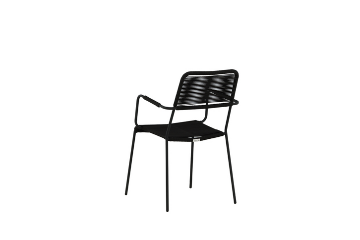 Venture Home Lindos Matstolar 2-Pack Svart Utomhus