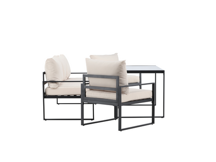 Venture Home Catania Soffgrupp Svart/Beige Utomhus