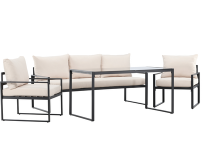 Venture Home Catania Soffgrupp Svart/Beige Utomhus