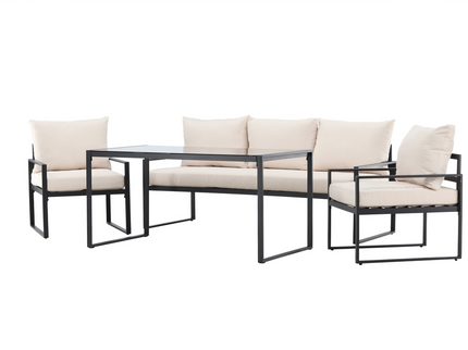 Venture Home Catania Soffgrupp Svart/Beige Utomhus