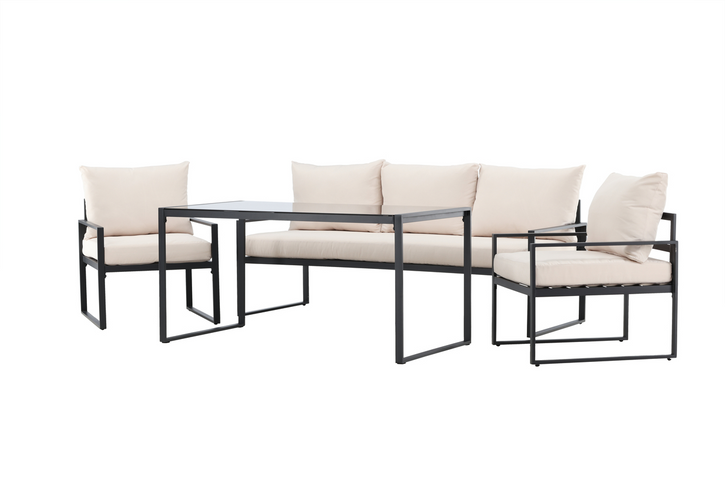Venture Home Catania Soffgrupp Svart/Beige Utomhus