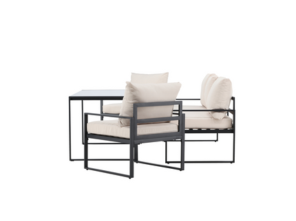 Venture Home Catania Soffgrupp Svart/Beige Utomhus