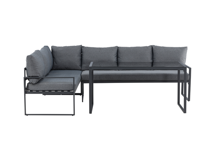 Venture Home Zingaro Hörnsoffgrupp Svart/Grå Utomhus
