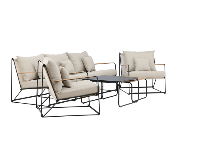 Venture Home Palazzo Soffgrupp Svart/Beige Utomhus
