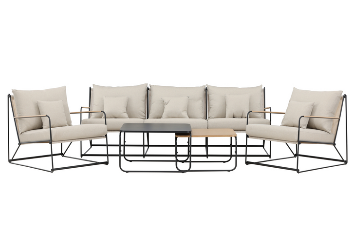 Venture Home Palazzo Soffgrupp Svart/Beige Utomhus