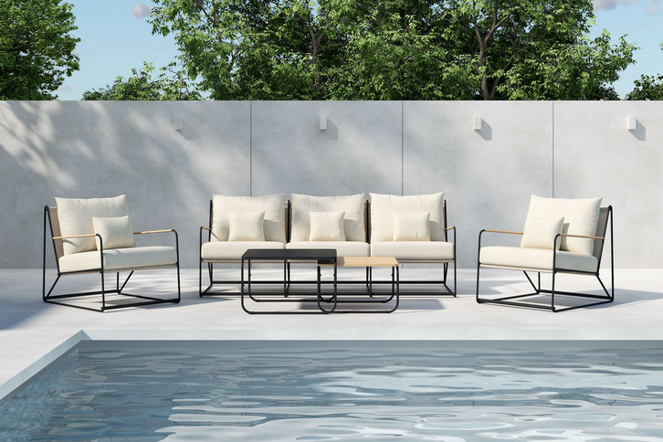 Venture Home Palazzo Soffgrupp Svart/Beige Utomhus