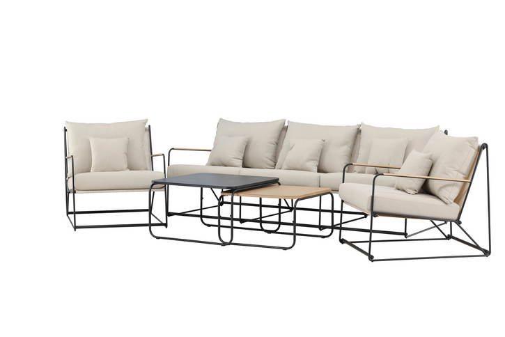 Venture Home Palazzo Soffgrupp Svart/Beige Utomhus