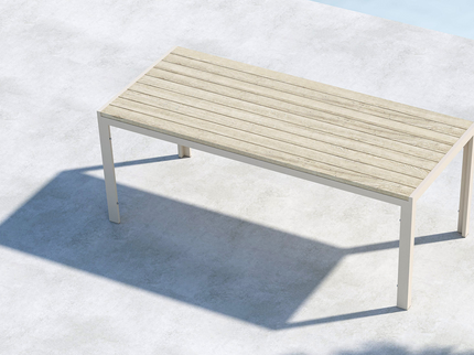 Mirko Rektangulärt Matbord Utomhus Beige