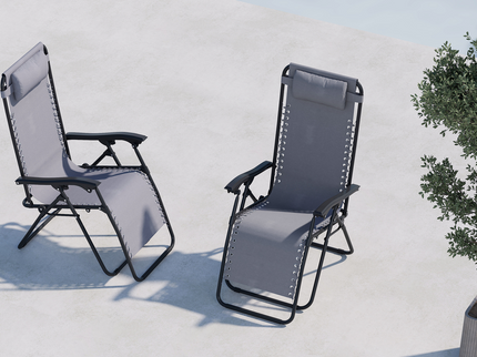 Venture Home Vulcano Solstolar Grå 2-Pack