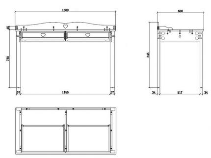 Vipack Amori Skrivbord, Vit