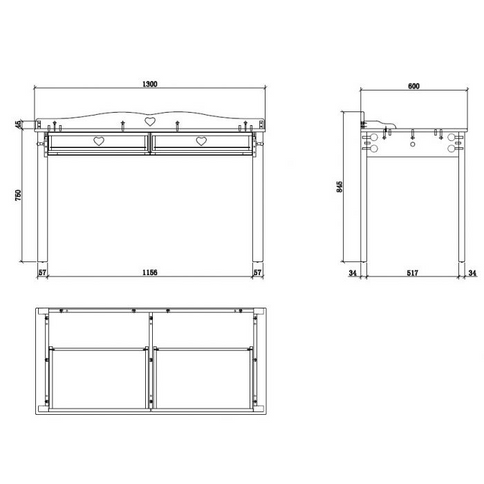 Vipack Amori Skrivbord, Vit