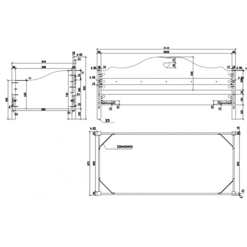 Vipack Amori Juniorsäng 90x200 cm, Vit