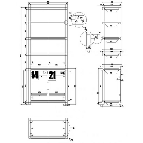 Vipack Bokhylla, Alex