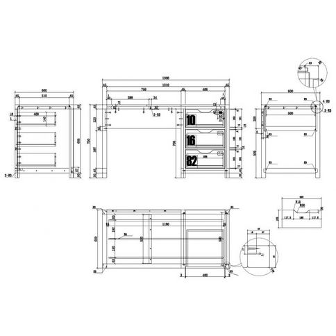 Vipack Skrivbord, Alex