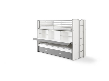 Vipack Bonny Våningssäng 90x200 cm, Silver