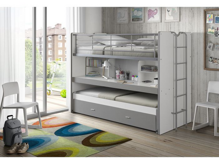 Vipack Bonny Våningssäng 90x200 cm, Silver