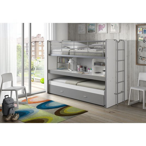 Vipack Bonny Våningssäng 90x200 cm, Silver