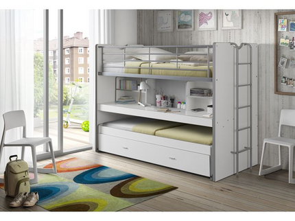 Vipack Bonny Våningssäng 90x200 cm, Vit