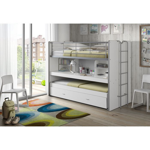 Vipack Bonny Våningssäng 90x200 cm, Vit