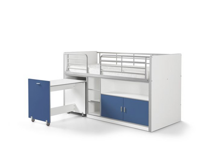 Vipack Bonny Loftsäng Säng 90x200 cm, Blå