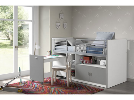 Vipack Bonny Loftsäng 90x200 cm, Silver