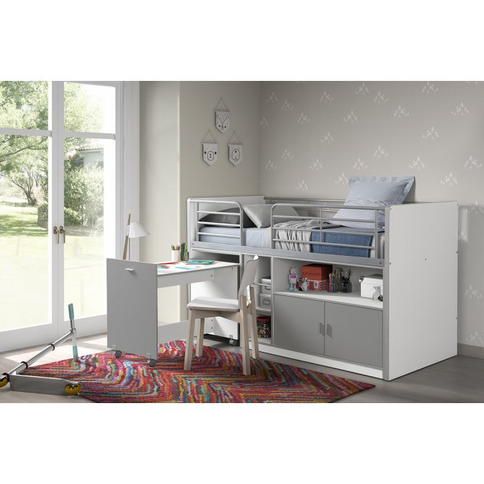 Vipack Bonny Loftsäng 90x200 cm, Silver