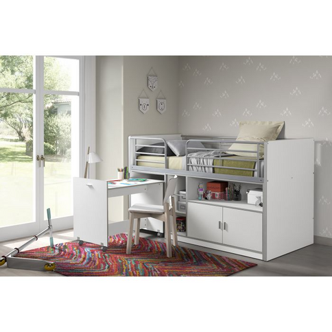 Vipack Bonny Loftsäng 90x200 cm, Vit