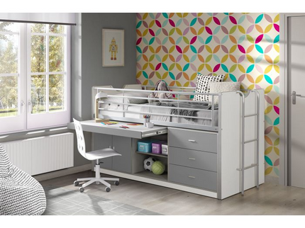 Vipack Bonny Loftsäng Säng 90x200 cm, Silver