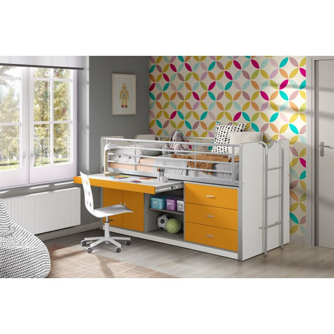 Vipack Bonny Loftsäng Säng 90x200 cm, Orange