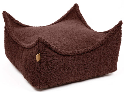 Meowbaby Sittpuff Kvadrat Sammet, Brun