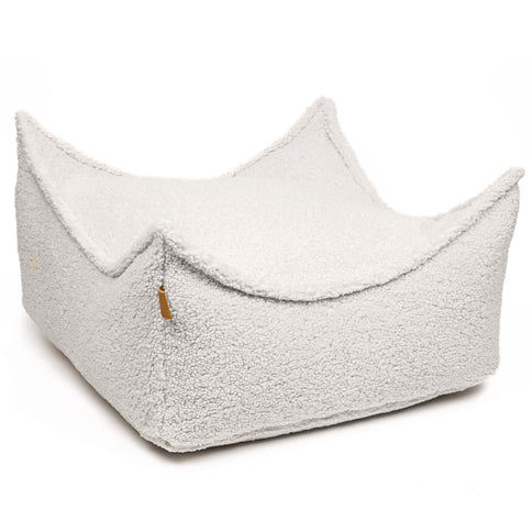 Meowbaby Sittpuff Kvadrat Sammet, Cream