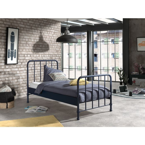 Vipack Bronxx Enkelsäng 90x200 cm, Blå