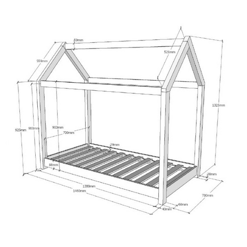 Vipack Hussäng 70x140 cm, Natur