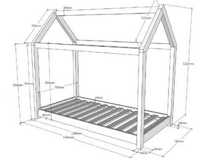 Vipack Hussäng 70x140 cm, Vit