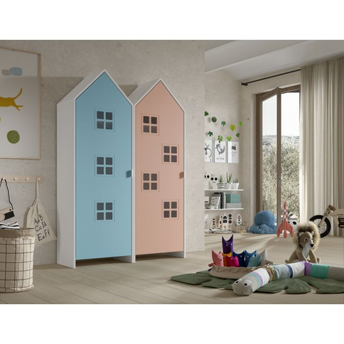 Vipack Garderob Casami Bruges, Blå/Rosa