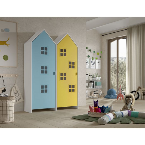 Vipack Garderob Casami Bruges, Blå/Gul