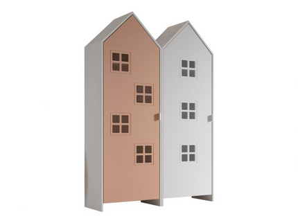 Vipack Garderob Casami Bruges, Vit/Rosa