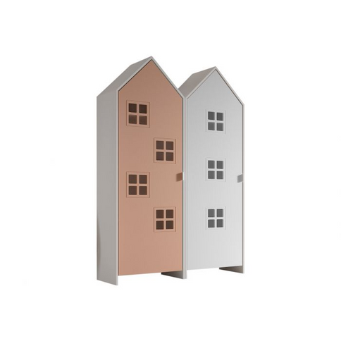 Vipack Garderob Casami Bruges, Vit/Rosa