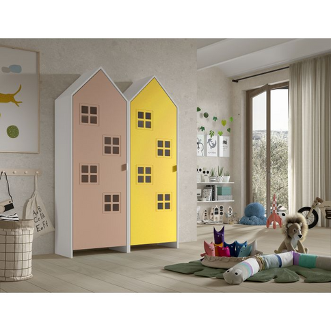 Vipack Garderob Casami Bruges, Rosa/Gul