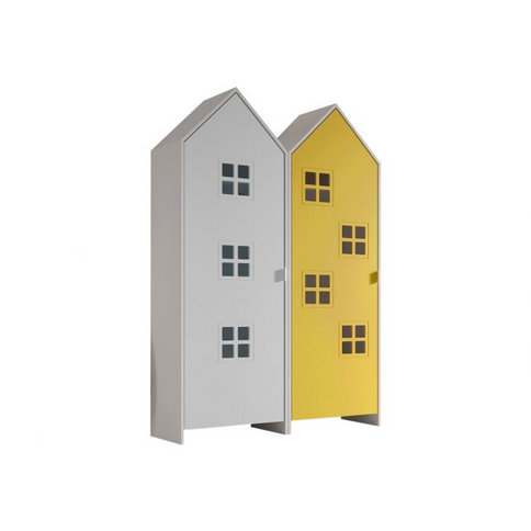 Vipack Garderob Casami Bruges, Vit/Gul