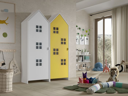 Vipack Garderob Casami Bruges, Vit/Gul