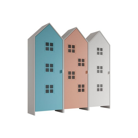 Vipack 3 St Garderober Casami Bruges, Blå, Rosa, Vit
