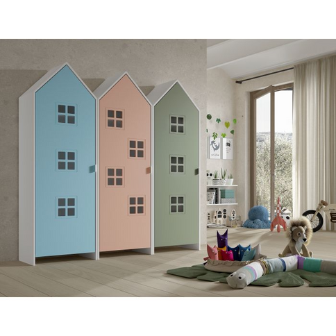 Vipack 3 St Garderober Casami Bruges, Blå, Rosa, Olivgrön