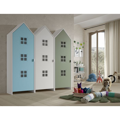 Vipack 3 St Garderober Casami Bruges, Blå, Vit, Olivgrön